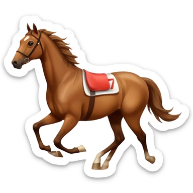 Race track horse trace sticker