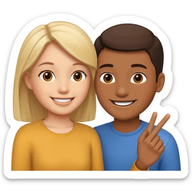 two people talking to each other sticker