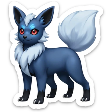 Absol-Umbreon-Zorua-Fakémon-hybrid-creature (full body)  sticker