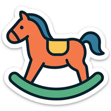 rocking horse sticker