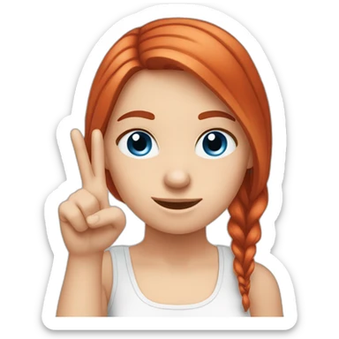 white-girl-red-hair-blue-eyes-pointing-finger-surprise sticker