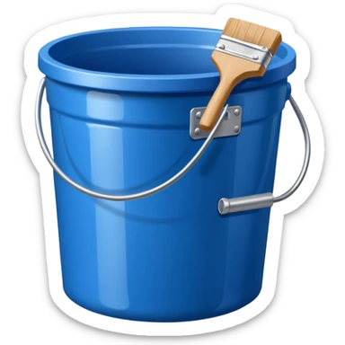  blue paint bucket sticker