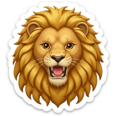 Roaring lion sticker