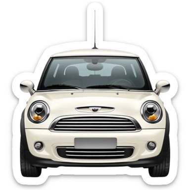 White Mini Cooper car sticker
