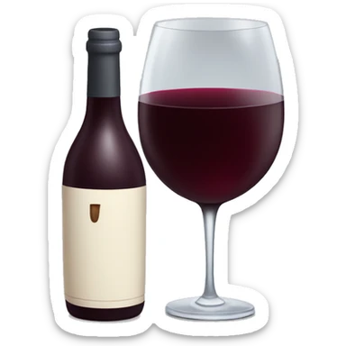 Glass of Cabernet Sauvignon with bottle sticker