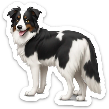 White and black Aussie  sticker