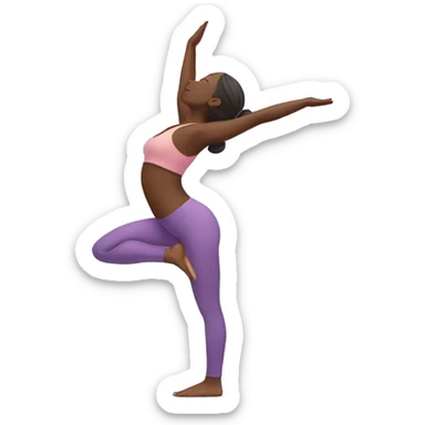 yoga pose sticker