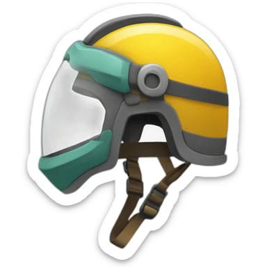 Guía Barranquismo con casco y arnes sticker