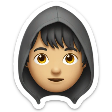 boy with fringe and hoodie sticker