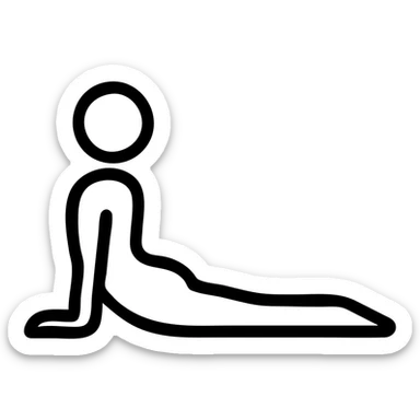 icon on the theme of yoga cobra poses classes.  sticker
