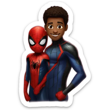 peter parker e miles morales sticker