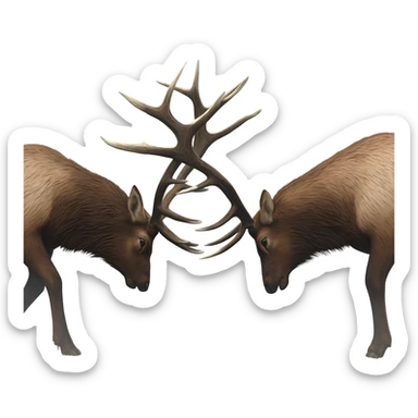 antler fight sticker
