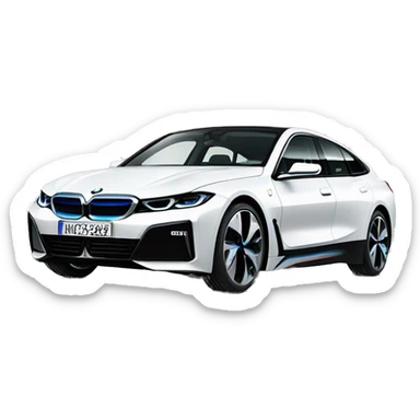 bmw i4 e35 2024 white sticker