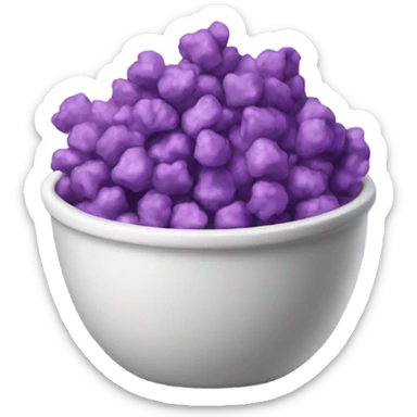 Purple porpcorn sticker