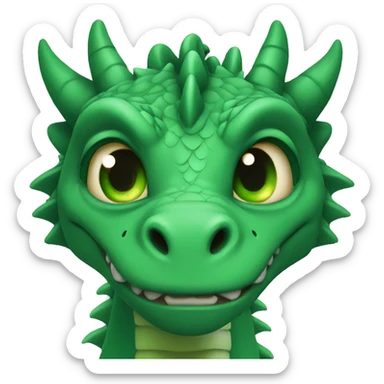 dragon-clear-green eyes sticker