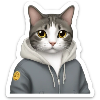 Vetements style cat in Georgia sticker
