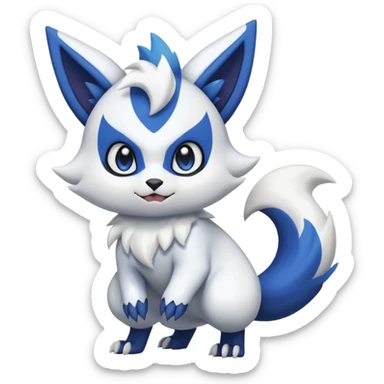 Zangoose-Meowstic-Absol-Pachirisu-fusion sticker
