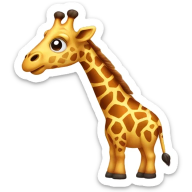 Giraffe pooping sticker