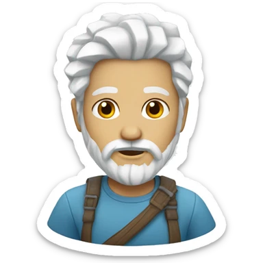 Ice chiseled white  sticker