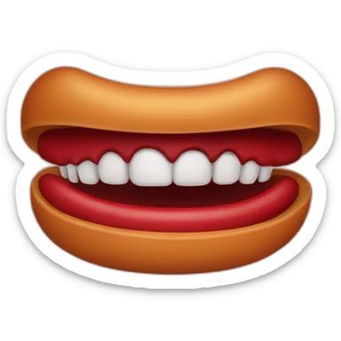 Having a red sausssage in mouth sticker