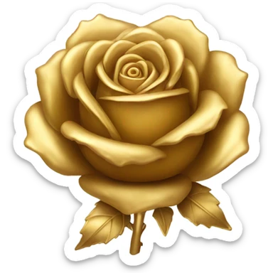 gold rose sticker