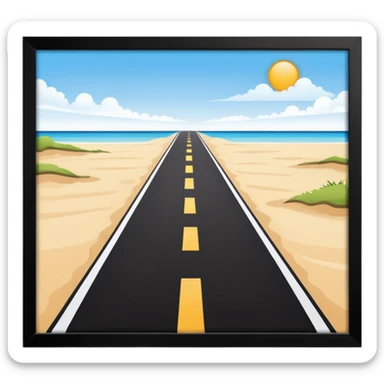 beach runway sticker