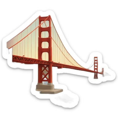 San Francisco golden gate bridge sticker