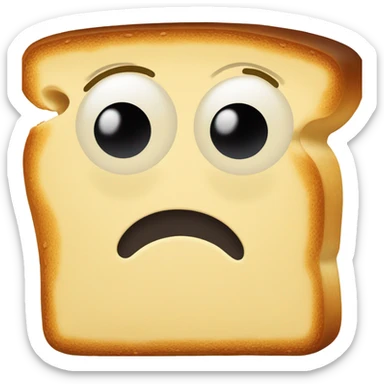 sad toast sticker
