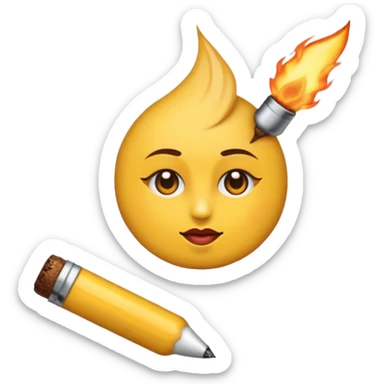 Sigara içen döğmeli sarı emoji sticker