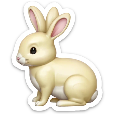white chocolate bunny sticker