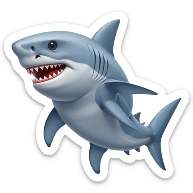 Shark with blue nike shoes sticker