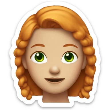 Ginger Girl With green eyes sticker