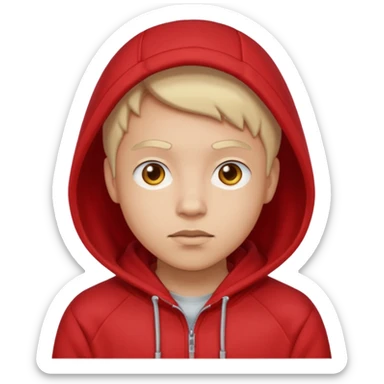 only red hoodie sticker