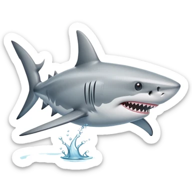 shark with shoes on sticker