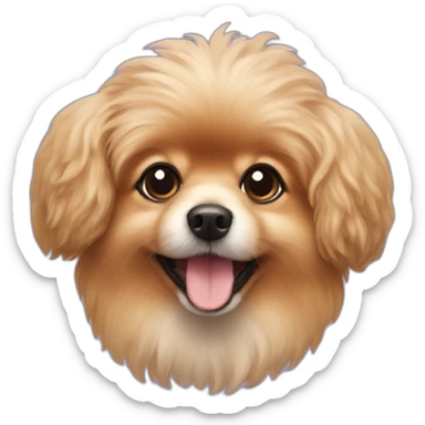 Pomeranian poodle sticker