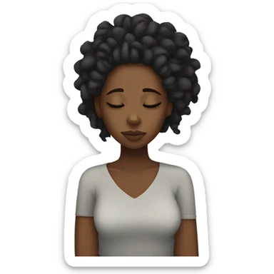 Black girl with locs sleeping  sticker