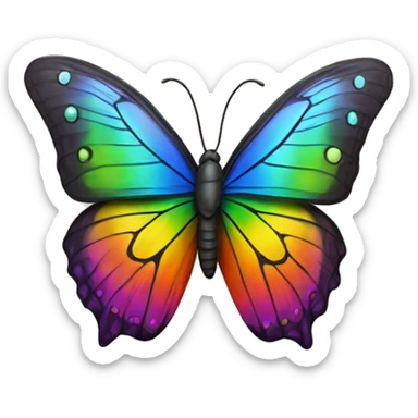 Butterfly+rainbow sticker