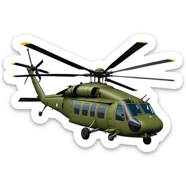 Sikorsky UH-60 Black Hawk - Sikorsky (Model Year: 2022) (Iconic colour: Olive green) sticker