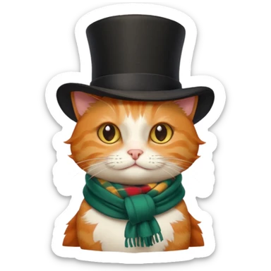 Ginger cat as Scrooge  sticker