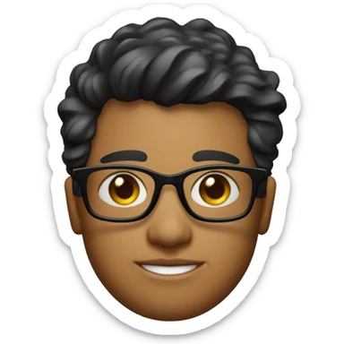 Arquitecto joven con lentes de sol negro, cabello corto , 26 años , color de piel clara sticker