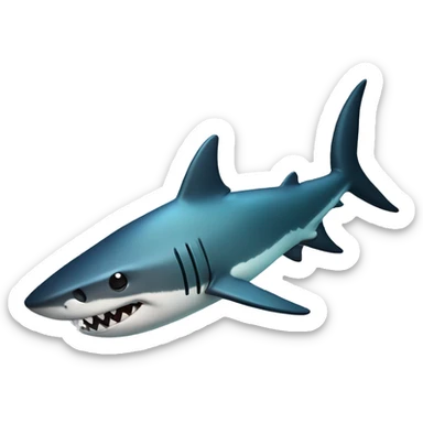 scuba diving shark sticker