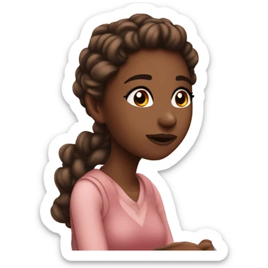 Flirting girl blush sticker