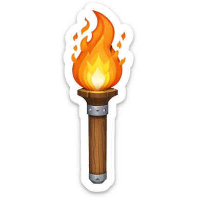 Minecraft torch sticker