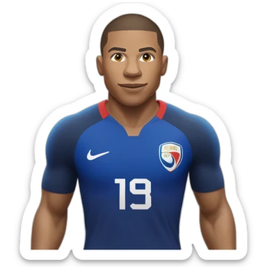 Kylian mbappe, france, world cup, buff sticker