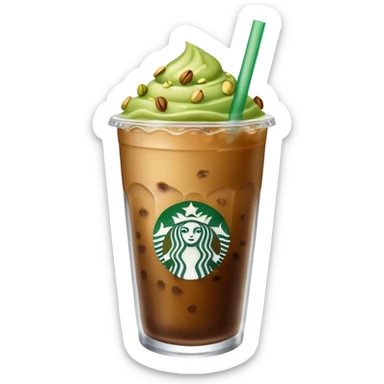 Starbucks Iced coffee with pistachio   sticker