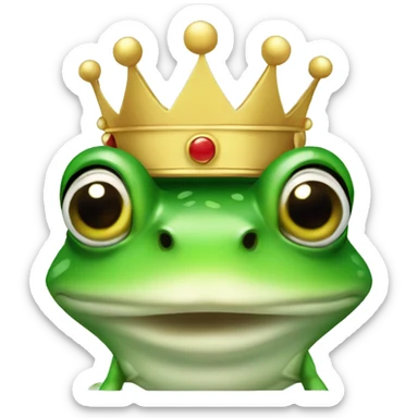 Frog with crown sticker
