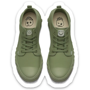 Original Palladium pampa Mens Low Green Low Low Low flat flat sticker