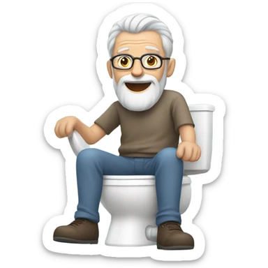 Old man toilet sticker