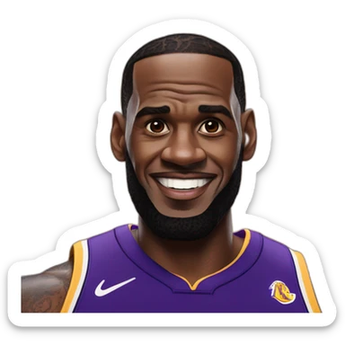 lebron james Emperor Lakers sticker