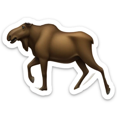 Hunting moose sticker